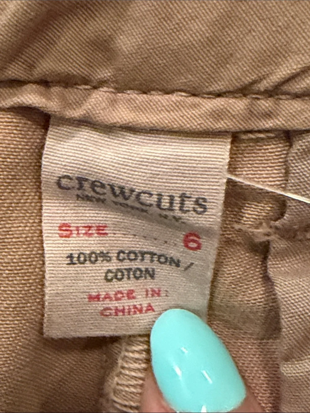 NWT Crewcuts Kids Classic Khaki Shorts in Tan Size 6